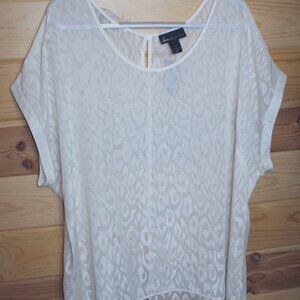 NWTS Lane Bryant Sheer Cream Colored Blouse Size 22/24